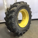 480/70R30 Continental HC70 R-1W on John Deere Yellow 8-Hole Rim with Clamp/U-Clamp (groups of 2 bolts) 75%