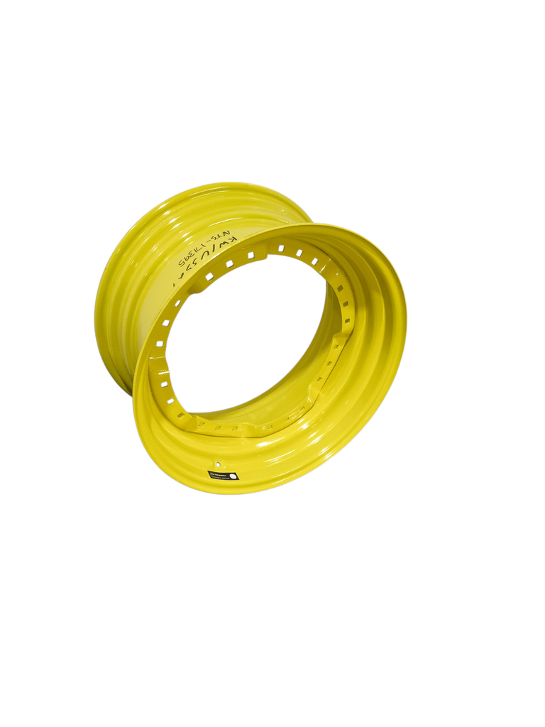 15"W x 30"D, John Deere Yellow 12-Hole Waffle Wheel (Groups of 3 bolts)