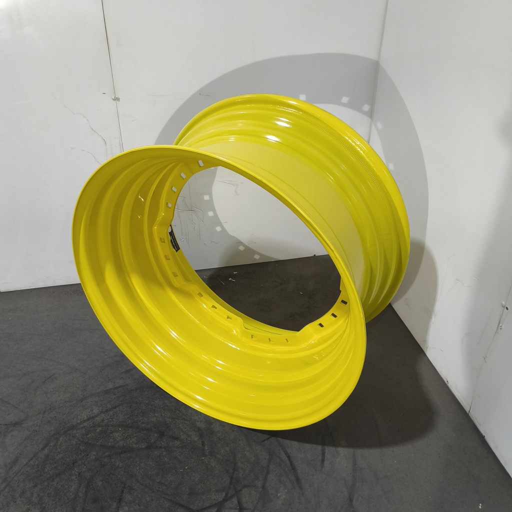 15"W x 30"D, John Deere Yellow 12-Hole Waffle Wheel (Groups of 3 bolts)