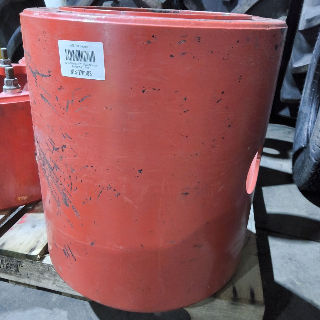 12 to 16-Hole 22"L FWD Spacer, Fendt/Agco Red