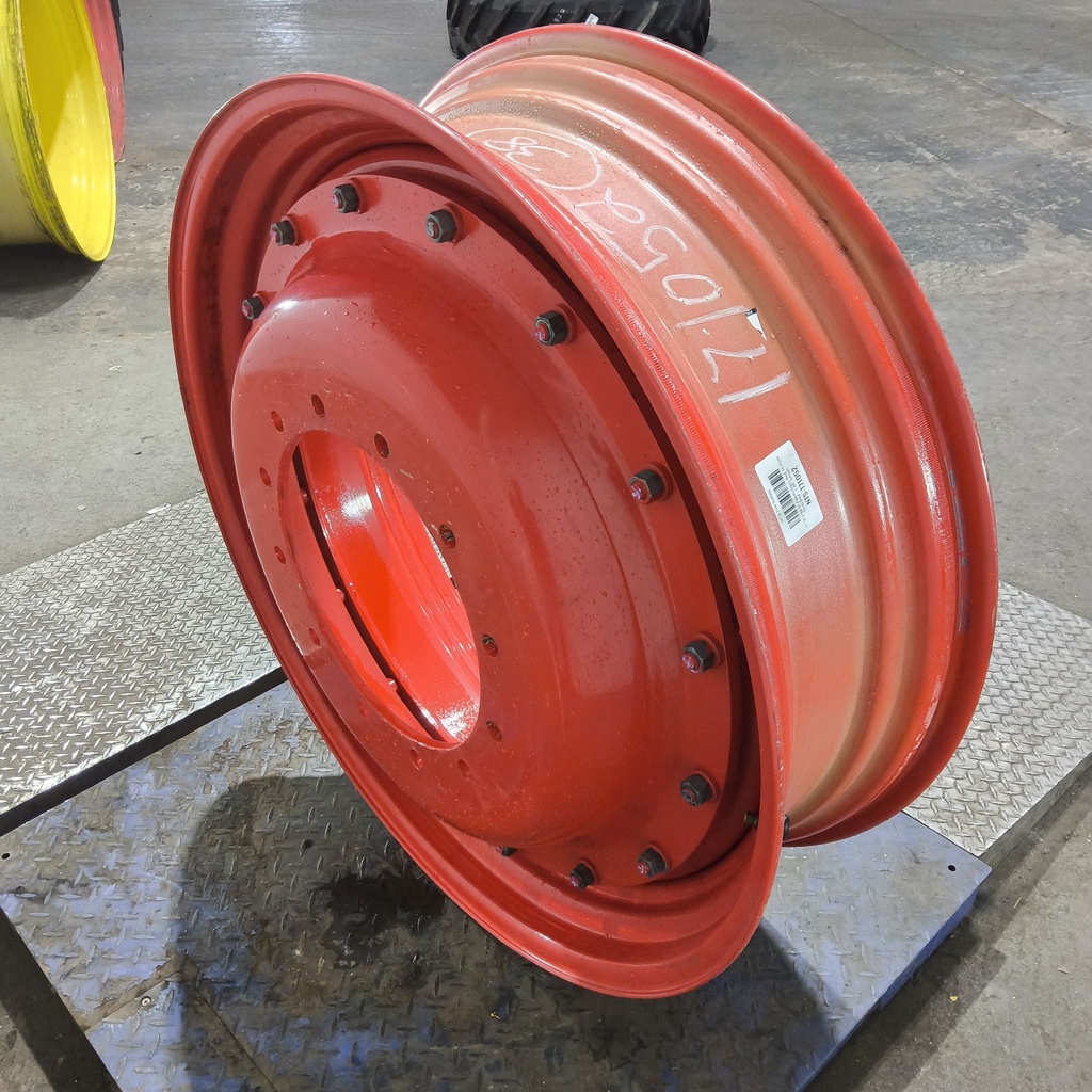 11"W x 38"D, Fendt/Agco Red 16-Hole Stub Disc , 1.88" Offset