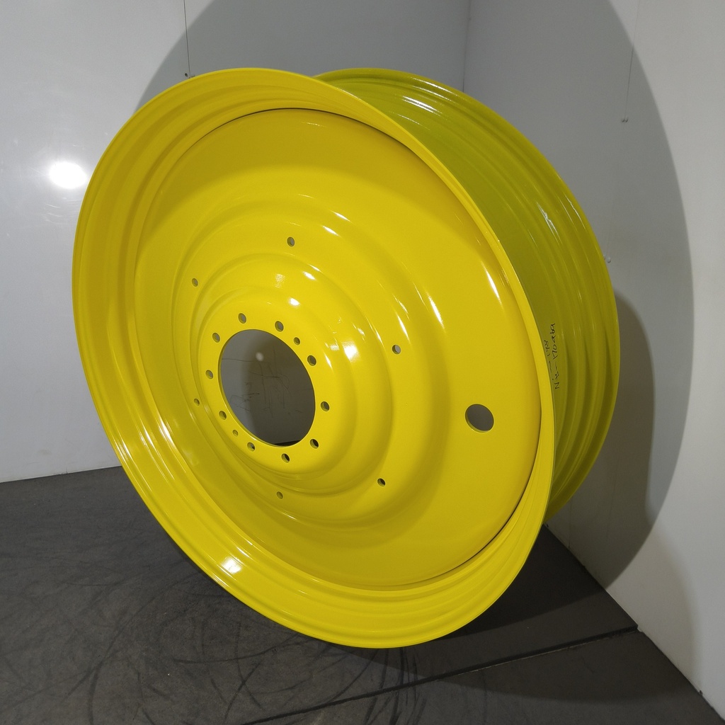 15"W x 50"D, John Deere Yellow 10-Hole Formed Plate , -6.62" Offset