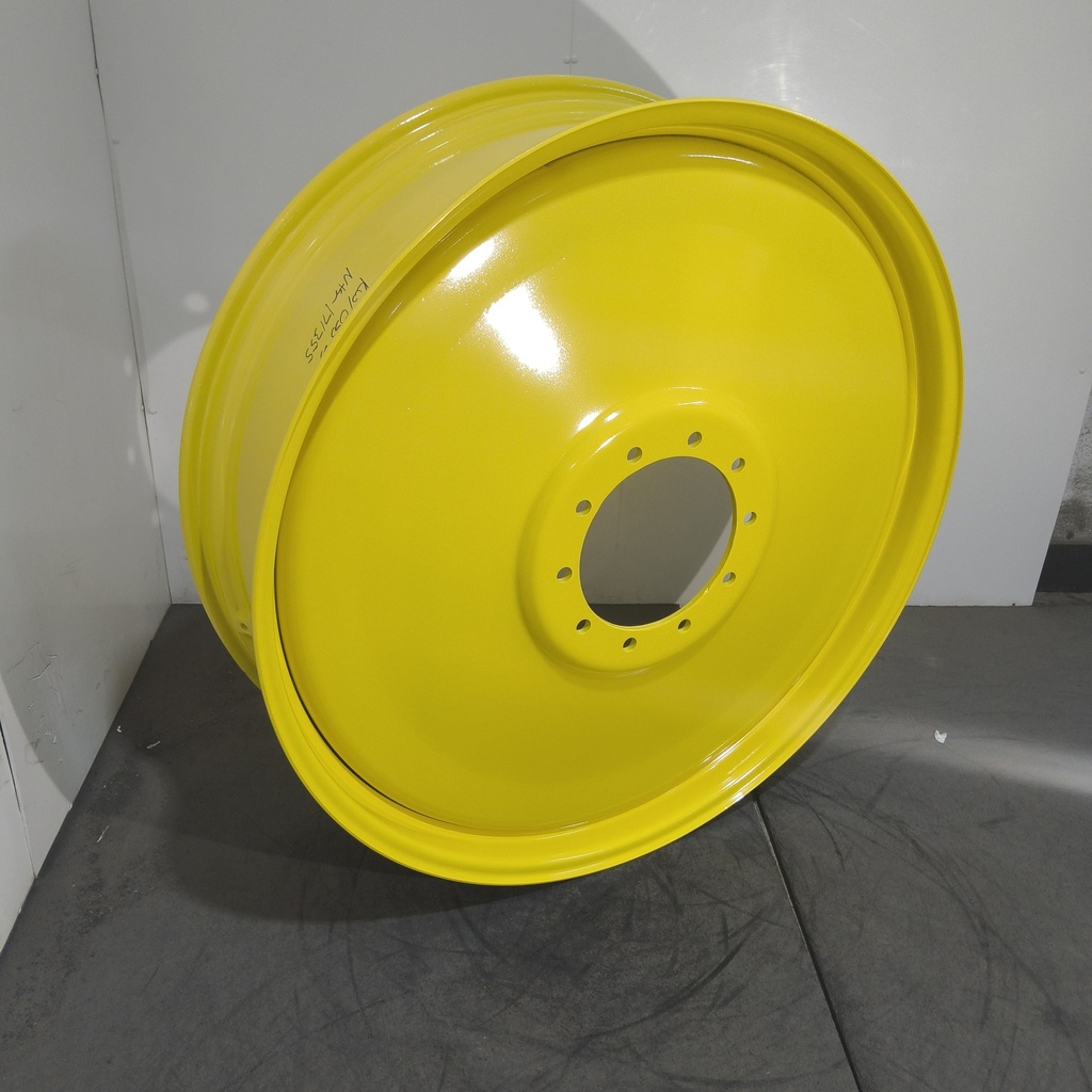 13"W x 46"D, John Deere Yellow 10-Hole Formed Plate , -7.31" Offset