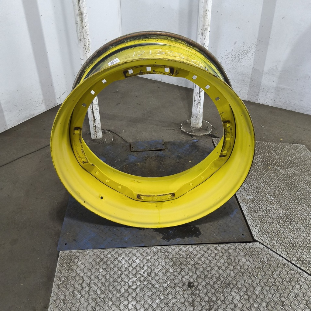 15"W x 34"D, John Deere Yellow 12-Hole Waffle Wheel (Groups of 3 bolts)