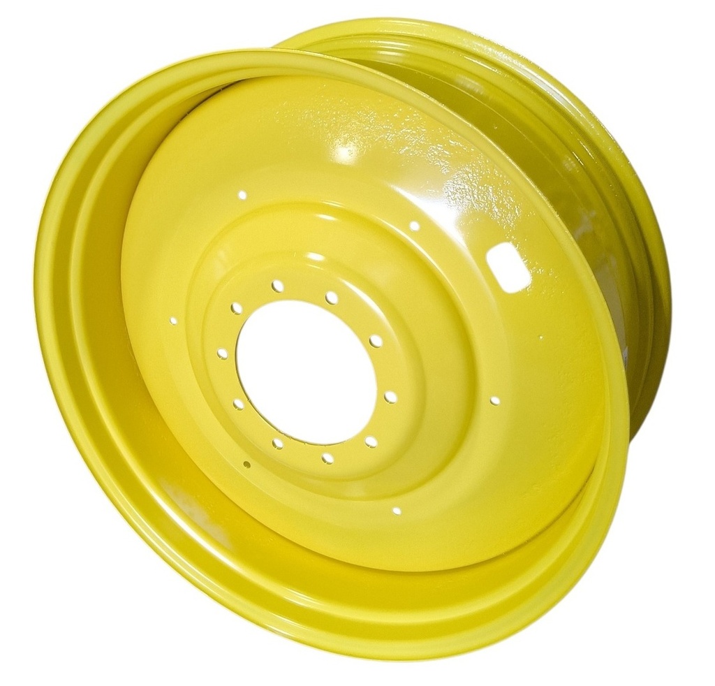 16"W x 42"D, John Deere Yellow 10-Hole Formed Plate , -6.88" Offset