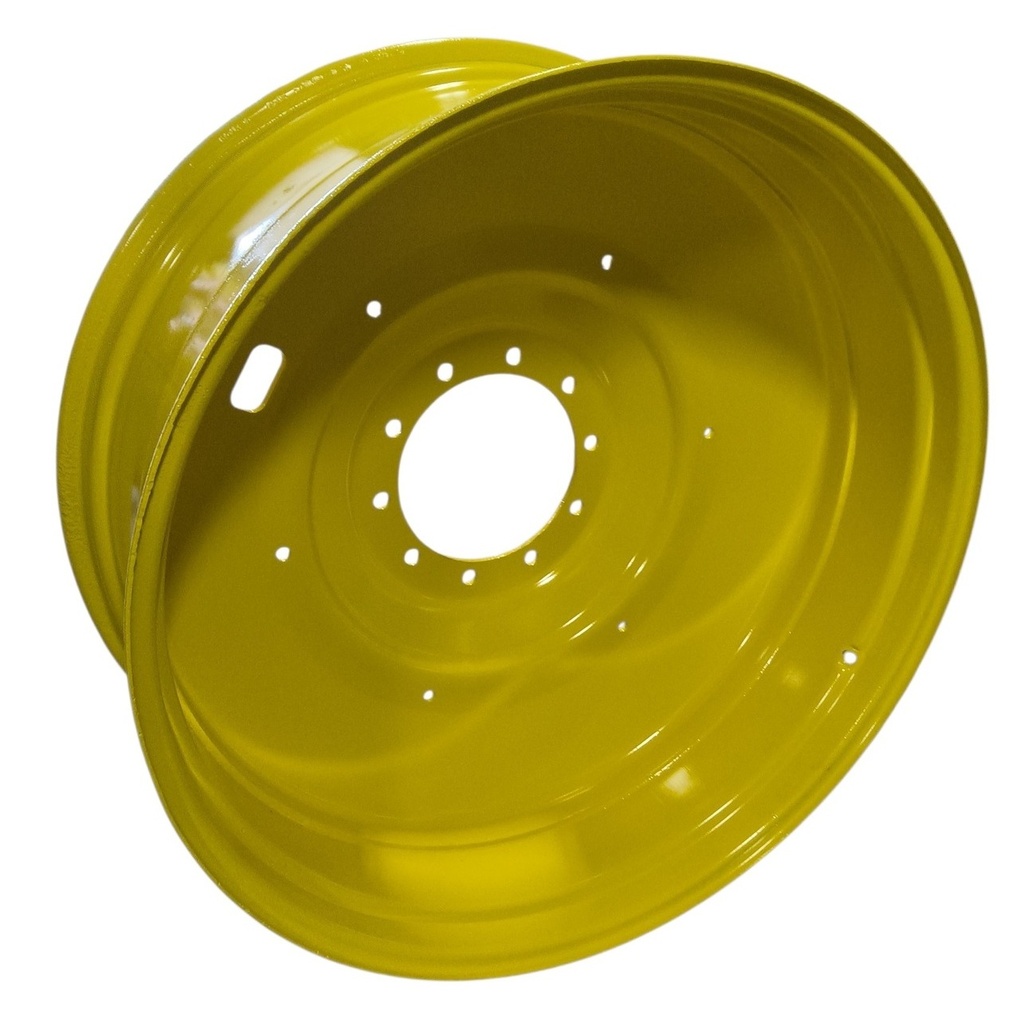 16"W x 42"D, John Deere Yellow 10-Hole Formed Plate , -6.88" Offset