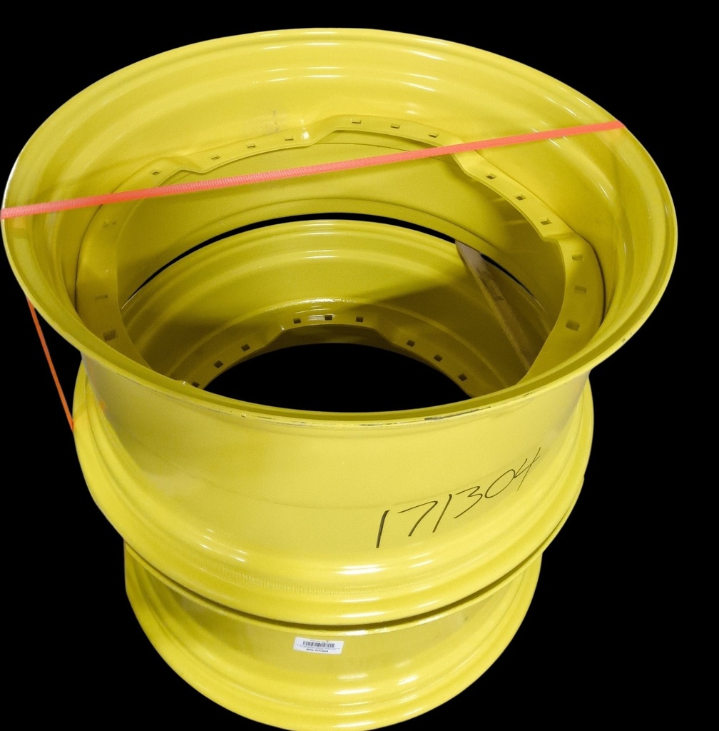 15"W x 34"D, John Deere Yellow 12-Hole Waffle Wheel (Groups of 3 bolts)