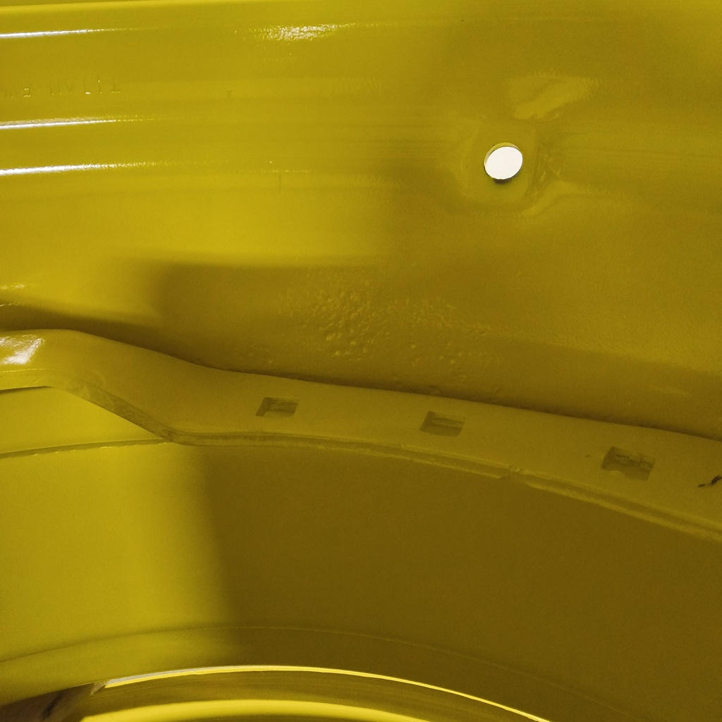 15"W x 34"D, John Deere Yellow 12-Hole Waffle Wheel (Groups of 3 bolts)
