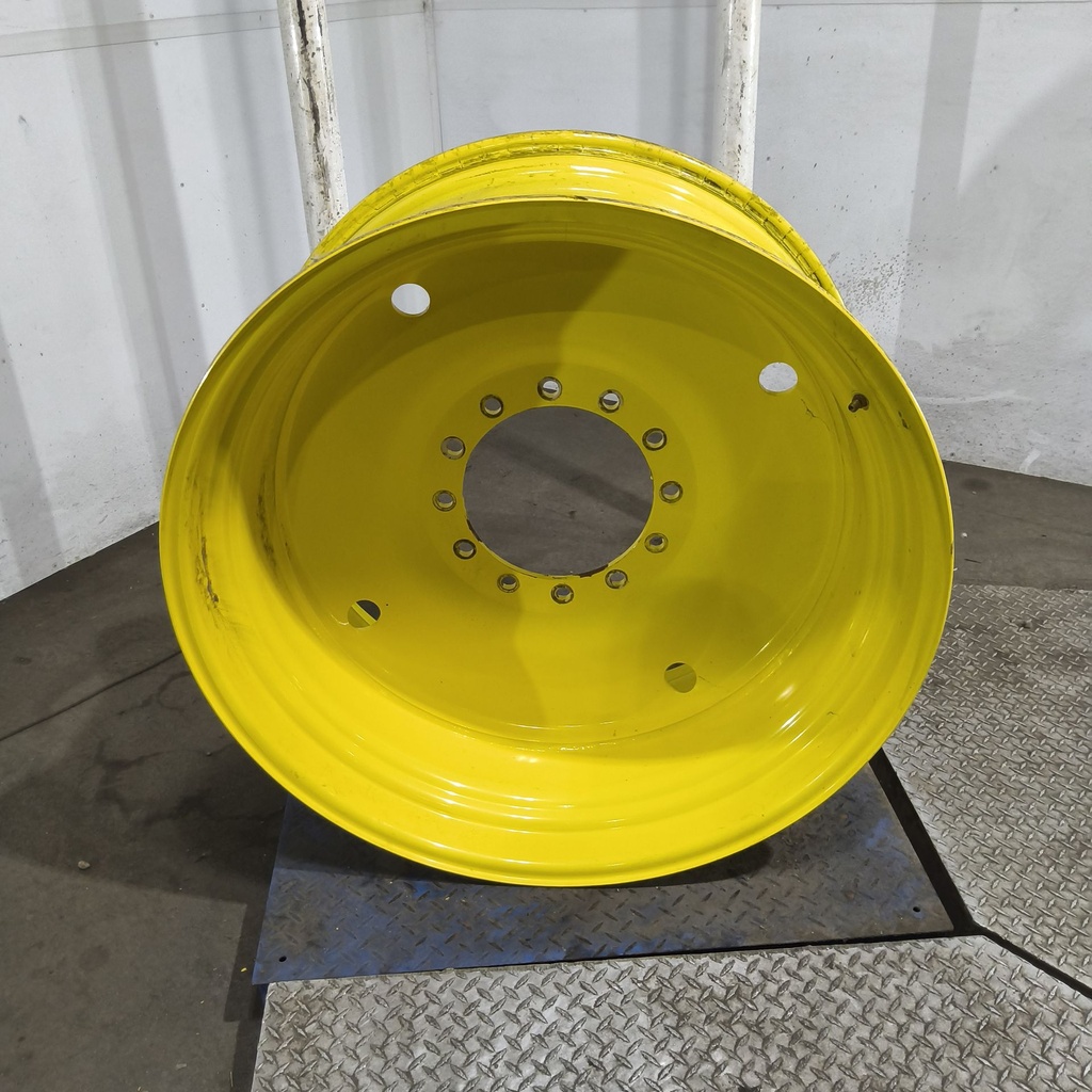 18"W x 38"D, John Deere Yellow 12-Hole Formed Plate Sprayer , -3.3" Offset