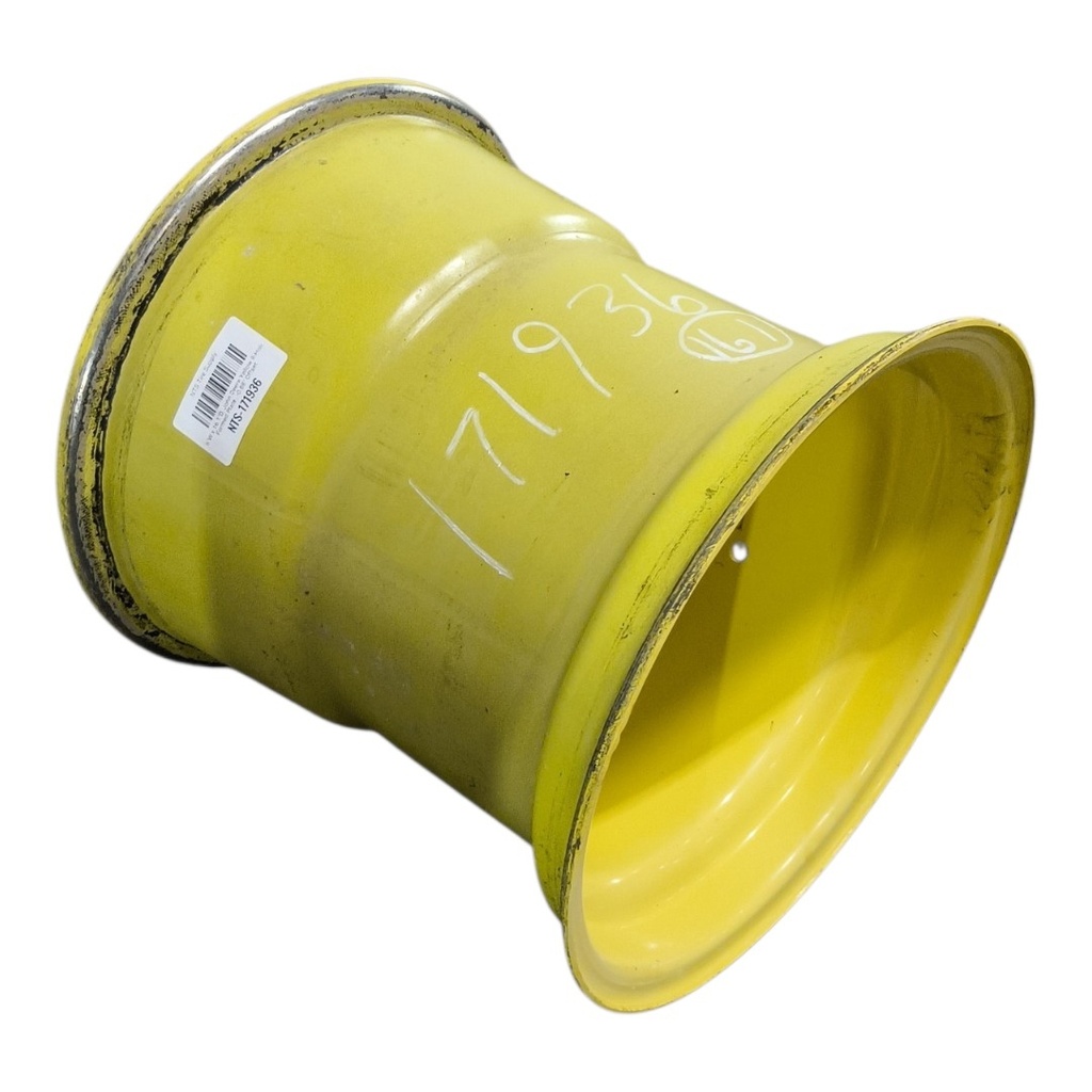 16"W x 16.1"D, John Deere Yellow 8-Hole Formed Plate , -0.88" Offset