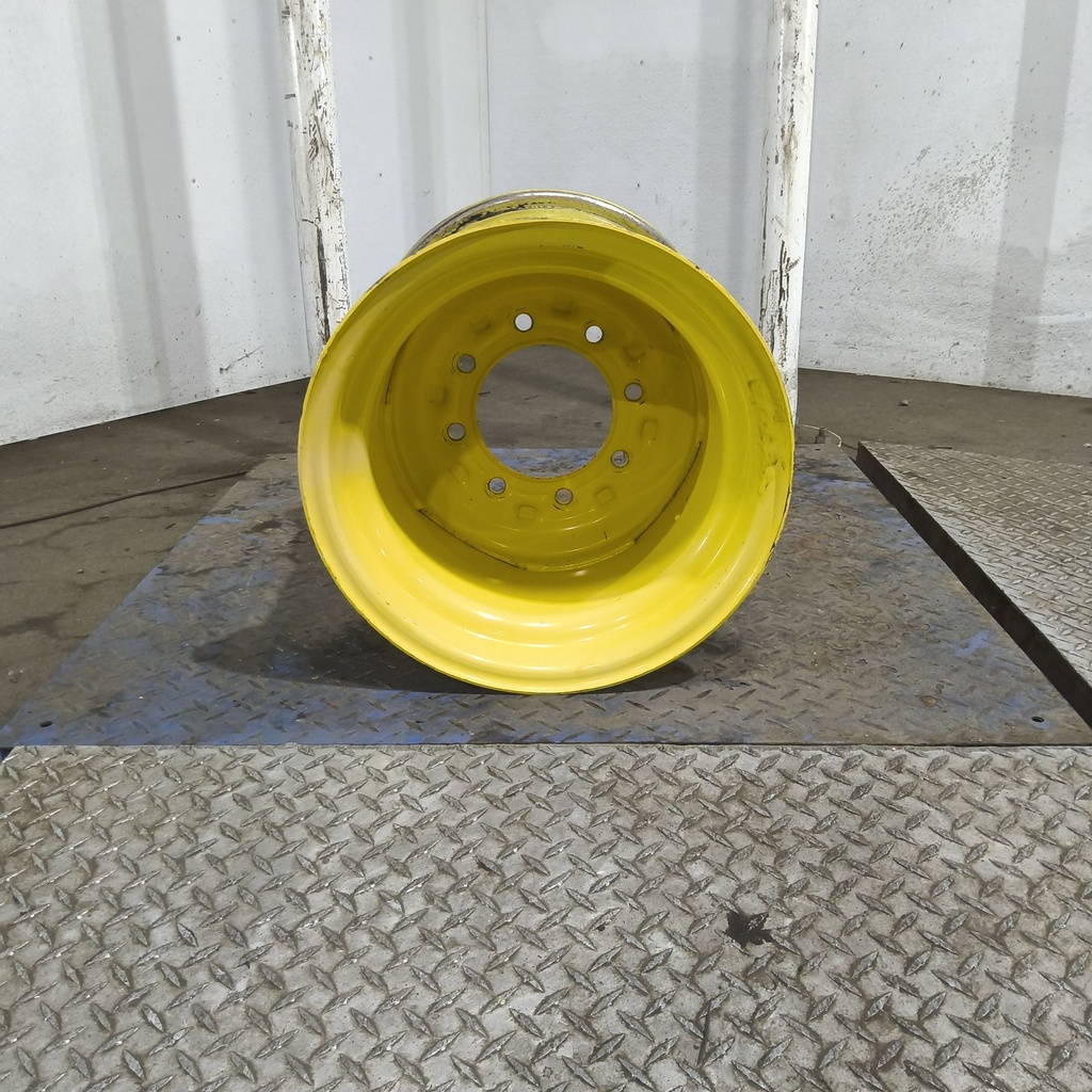 16"W x 16.1"D, John Deere Yellow 8-Hole Formed Plate , -0.88" Offset