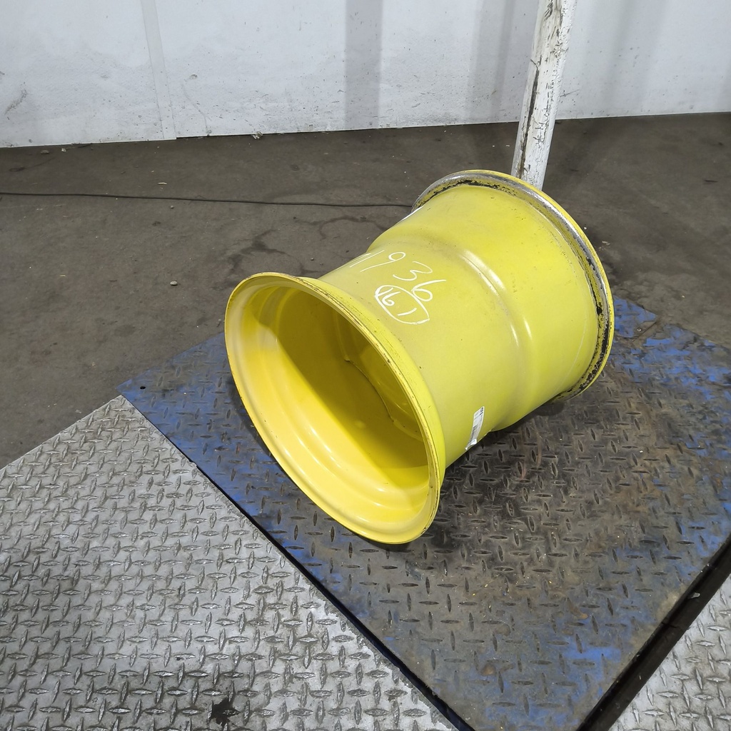 16"W x 16.1"D, John Deere Yellow 8-Hole Formed Plate , -0.88" Offset