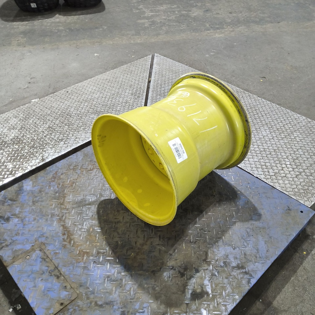 16"W x 16.1"D, John Deere Yellow 8-Hole Formed Plate , -0.88" Offset