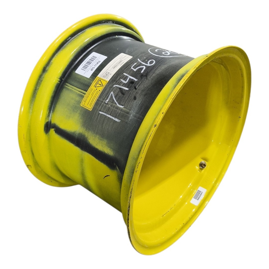 14"W x 20"D, John Deere Yellow 6-Hole Stamped Plate , -4.94" Offset