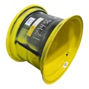 14"W x 20"D, John Deere Yellow 6-Hole Stamped Plate , -4.94" Offset