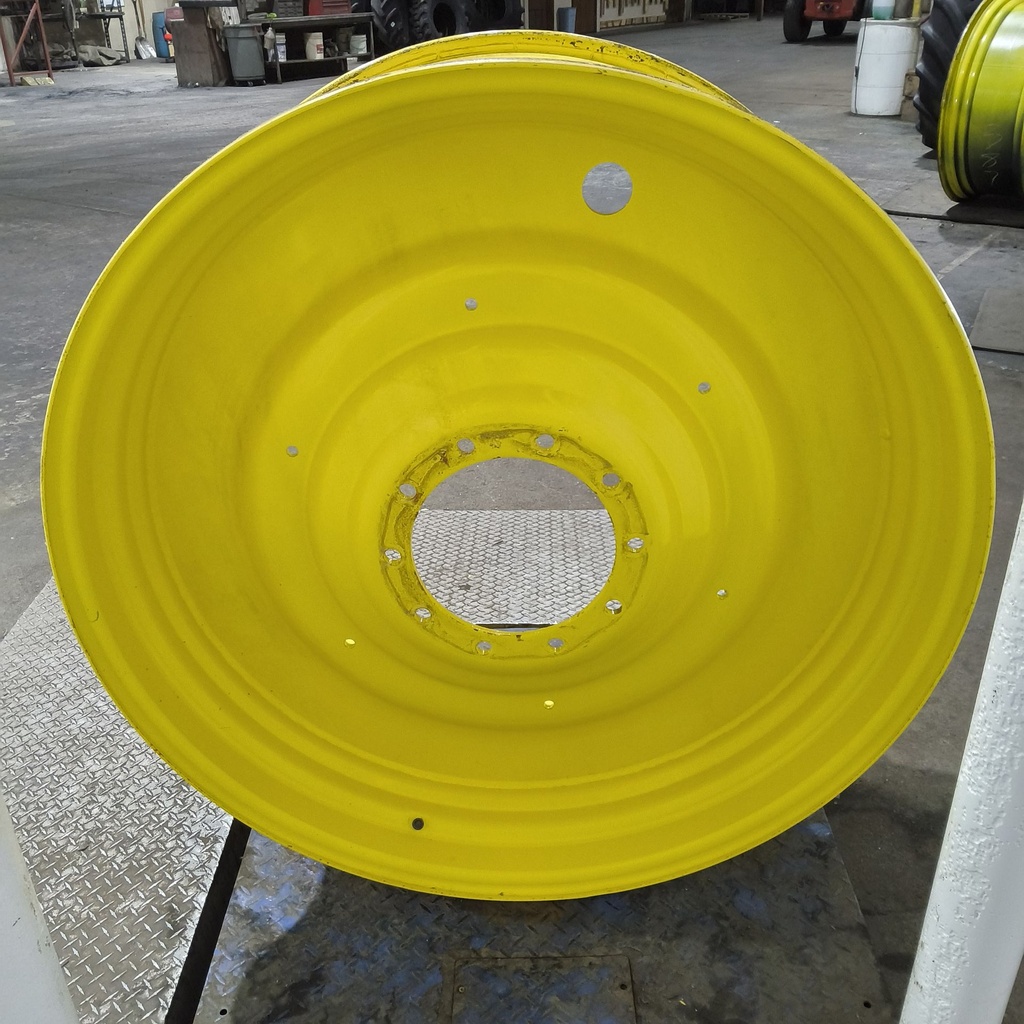 20"W x 46"D, John Deere Yellow 10-Hole Formed Plate , -9.38" Offset