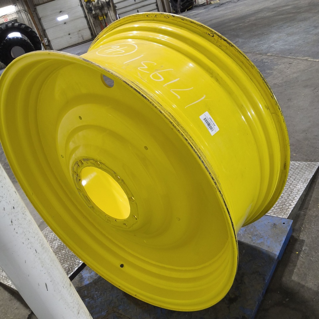 20"W x 46"D, John Deere Yellow 10-Hole Formed Plate , -9.38" Offset