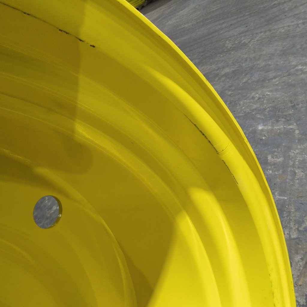 20"W x 46"D, John Deere Yellow 10-Hole Formed Plate , -9.38" Offset