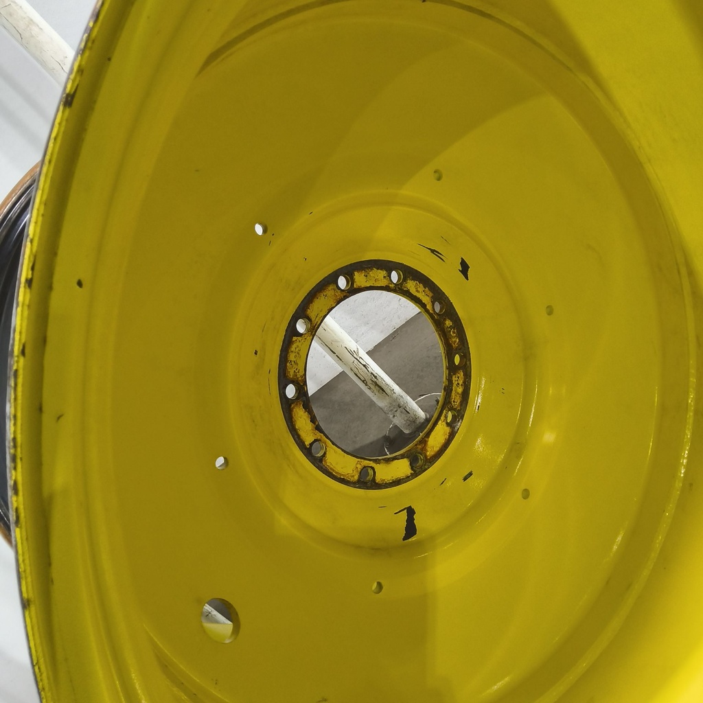44"W x 46"D, John Deere Yellow 10-Hole Formed Plate , -1.88" Offset