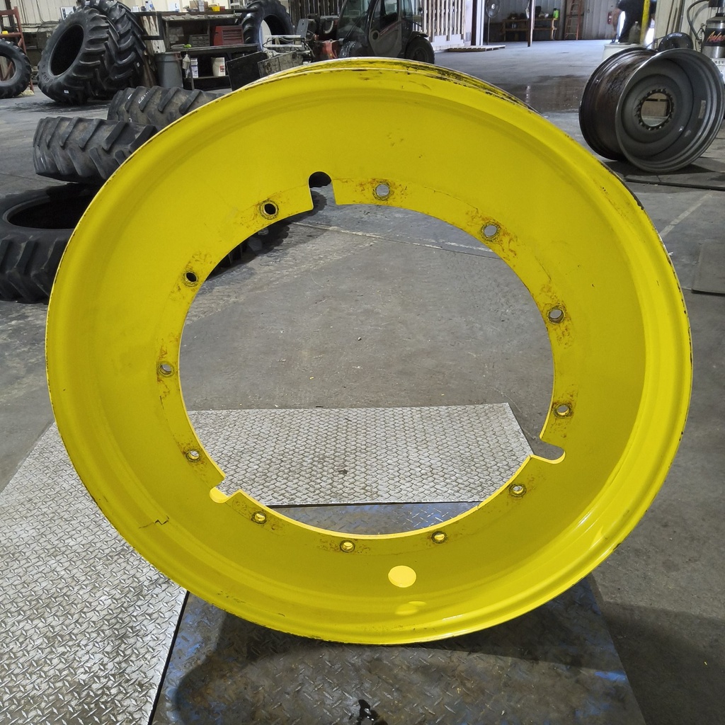 12"W x 46"D, John Deere Yellow 12-Hole Stub Disc , -3.62" Offset