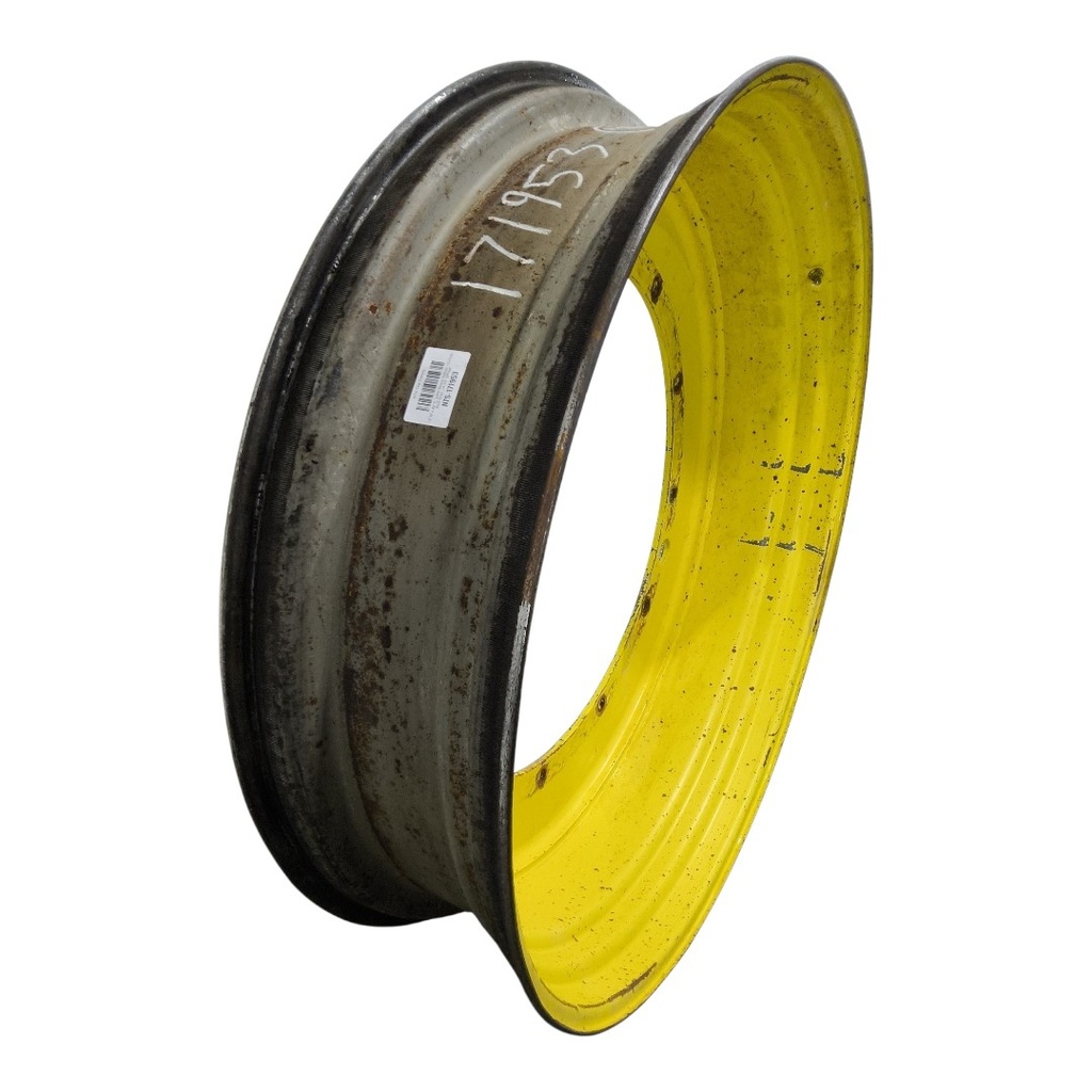 12"W x 46"D, John Deere Yellow 12-Hole Stub Disc , -4.25" Offset