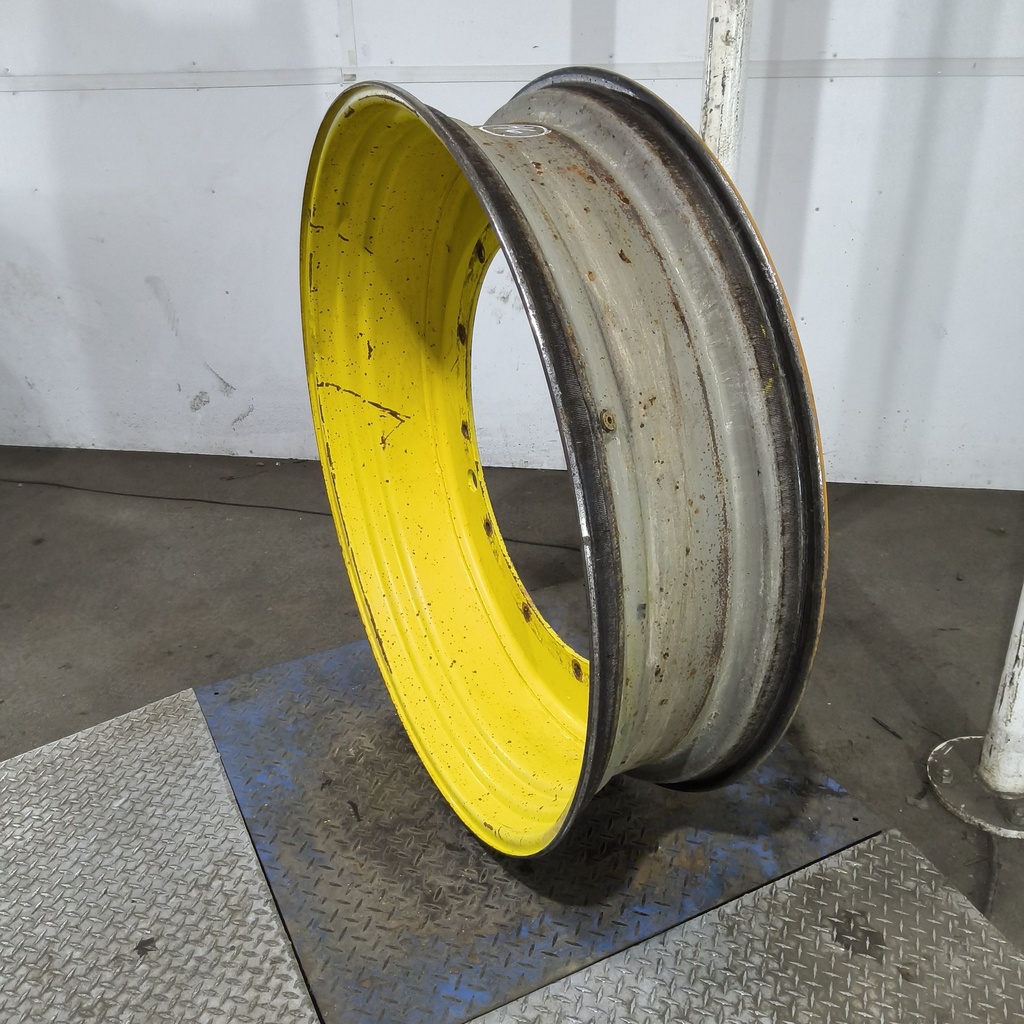 12"W x 46"D, John Deere Yellow 12-Hole Stub Disc , -4.25" Offset