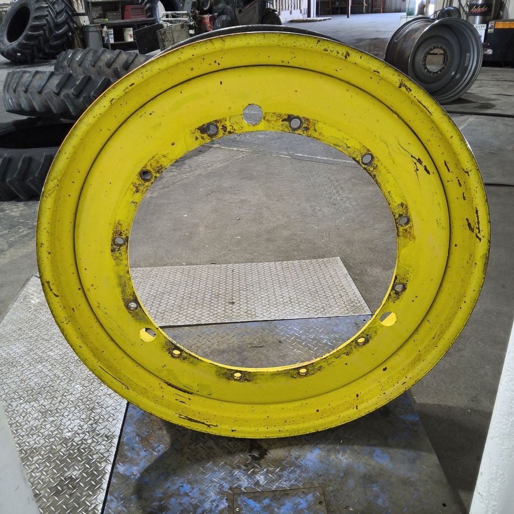 12"W x 46"D, John Deere Yellow 12-Hole Stub Disc , -4.25" Offset