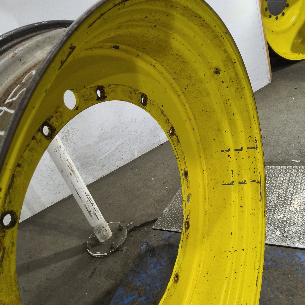 12"W x 46"D, John Deere Yellow 12-Hole Stub Disc , -4.25" Offset