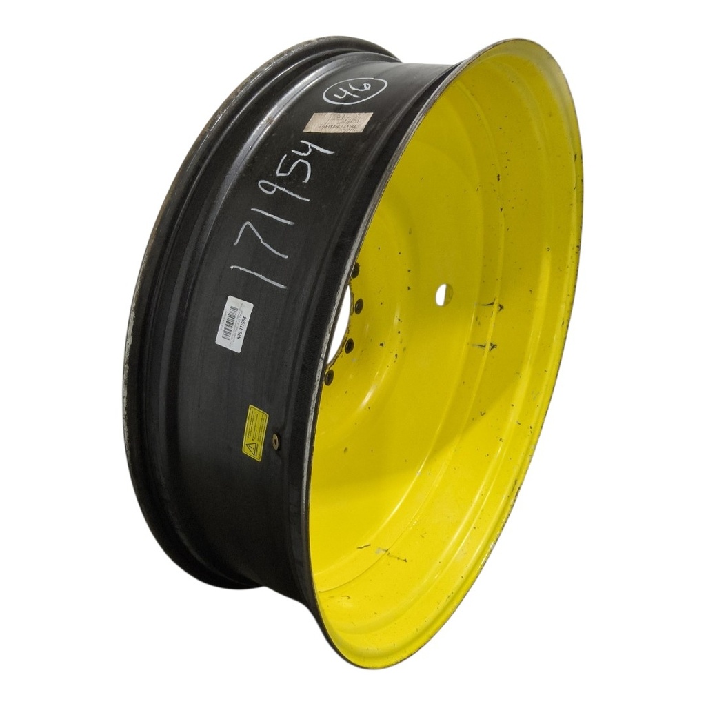 13"W x 46"D, John Deere Yellow 10-Hole Formed Plate , -9.25" Offset