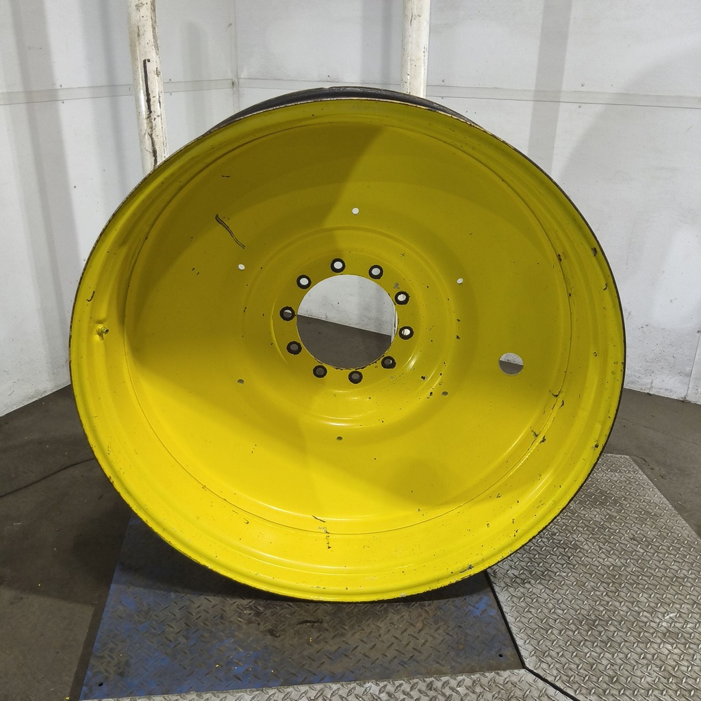 13"W x 46"D, John Deere Yellow 10-Hole Formed Plate , -9.25" Offset