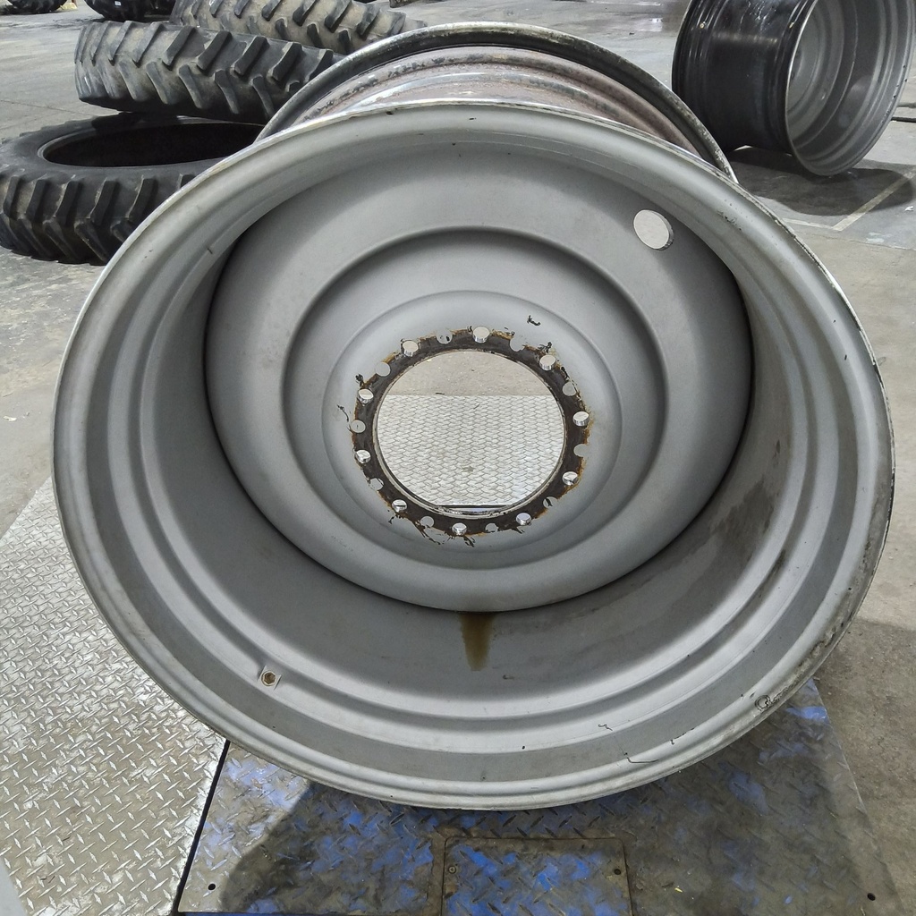 27"W x 38"D, Case IH Silver Mist 10-Hole Formed Plate , -4.38" Offset
