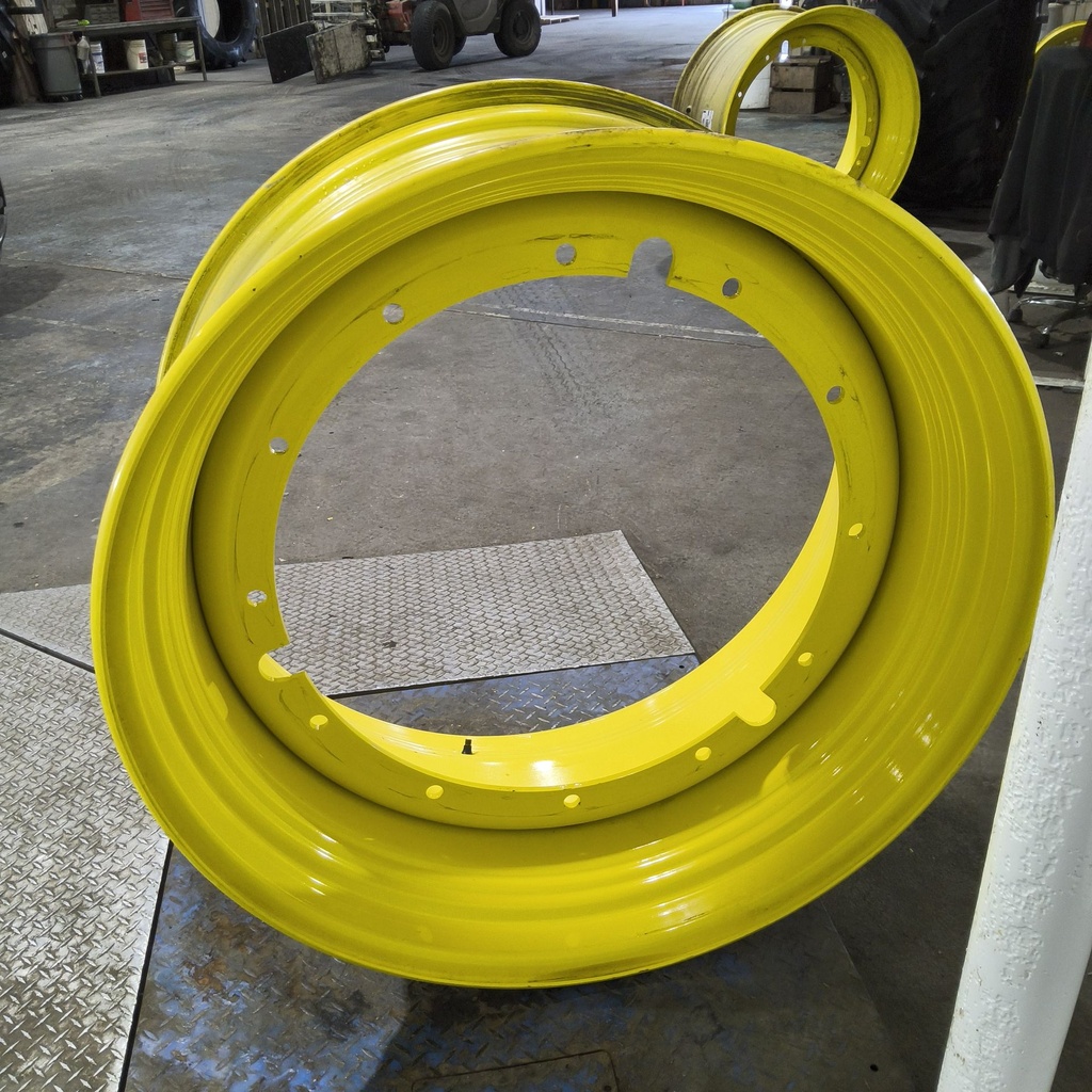 20"W x 42"D, John Deere Yellow 12-Hole Stub Disc , -3.75" Offset