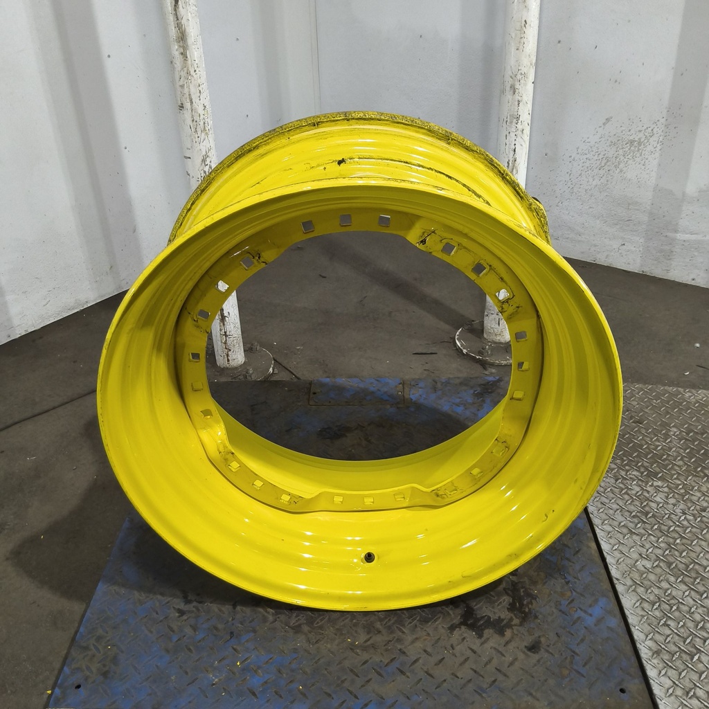 15"W x 30"D, John Deere Yellow 12-Hole Waffle Wheel (Groups of 3 bolts)