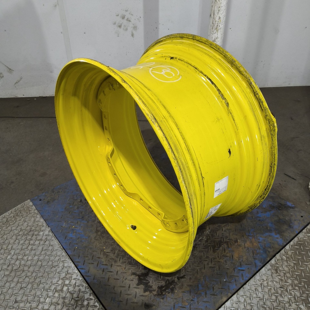 15"W x 30"D, John Deere Yellow 12-Hole Waffle Wheel (Groups of 3 bolts)
