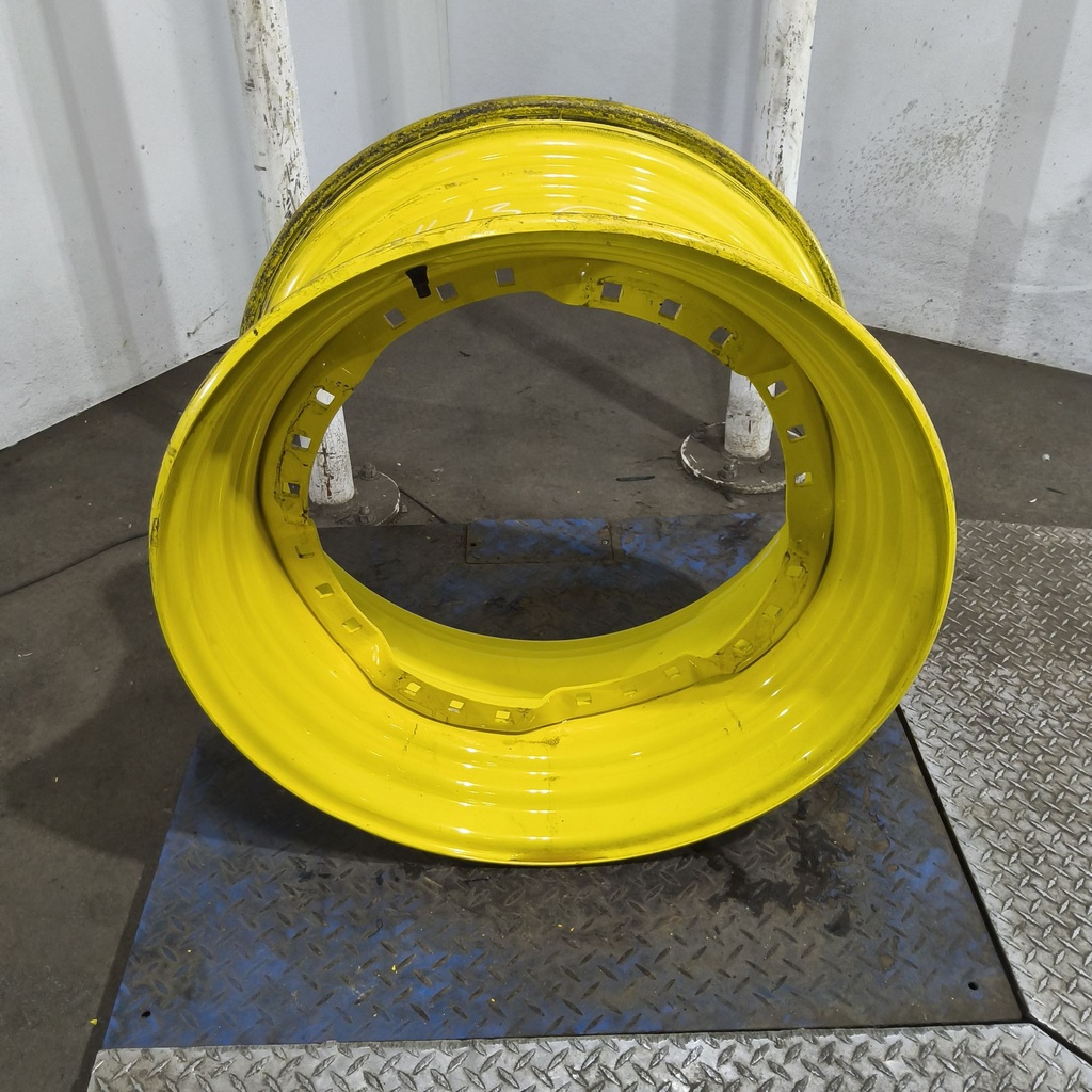 15"W x 30"D, John Deere Yellow 12-Hole Waffle Wheel (Groups of 3 bolts)