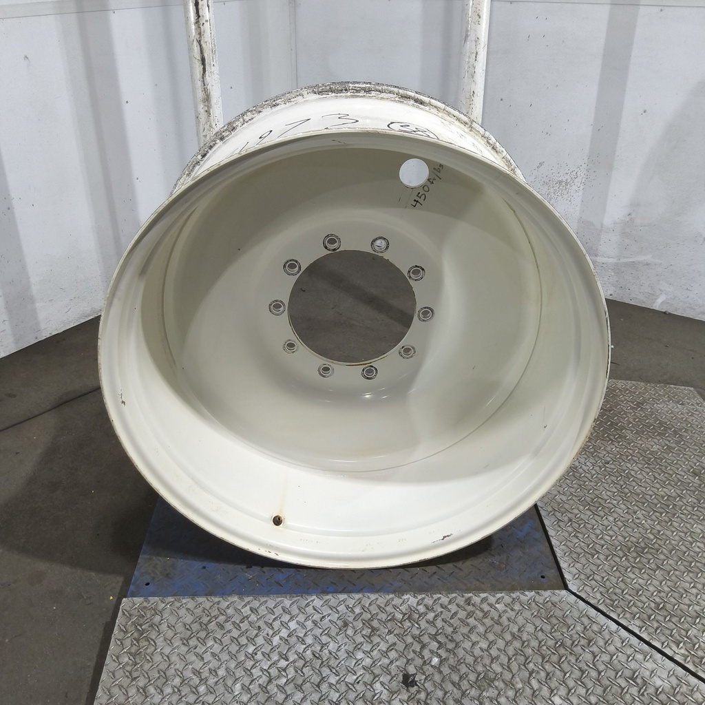 18"W x 38"D, Ford / New Holland White 10-Hole Formed Plate , -5" Offset