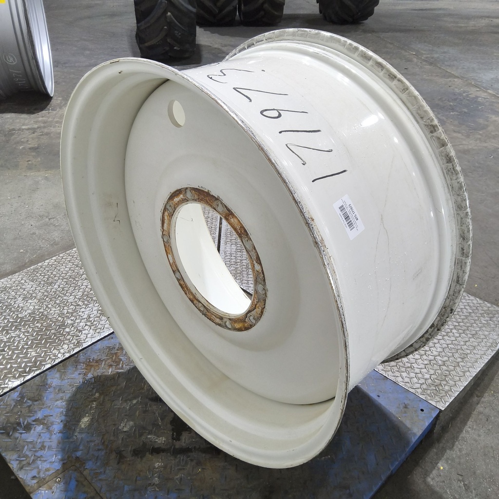 18"W x 38"D, Ford / New Holland White 10-Hole Formed Plate , -5" Offset