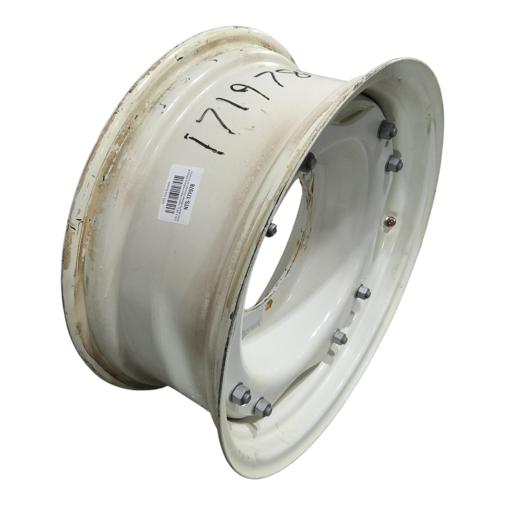 10"W x 24"D, Ford / New Holland White 8-Hole Waffle Wheel (Groups of 2 Bolts)