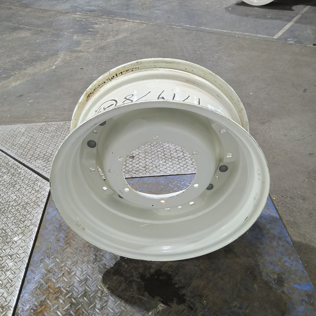 10"W x 24"D, Ford / New Holland White 8-Hole Waffle Wheel (Groups of 2 Bolts)