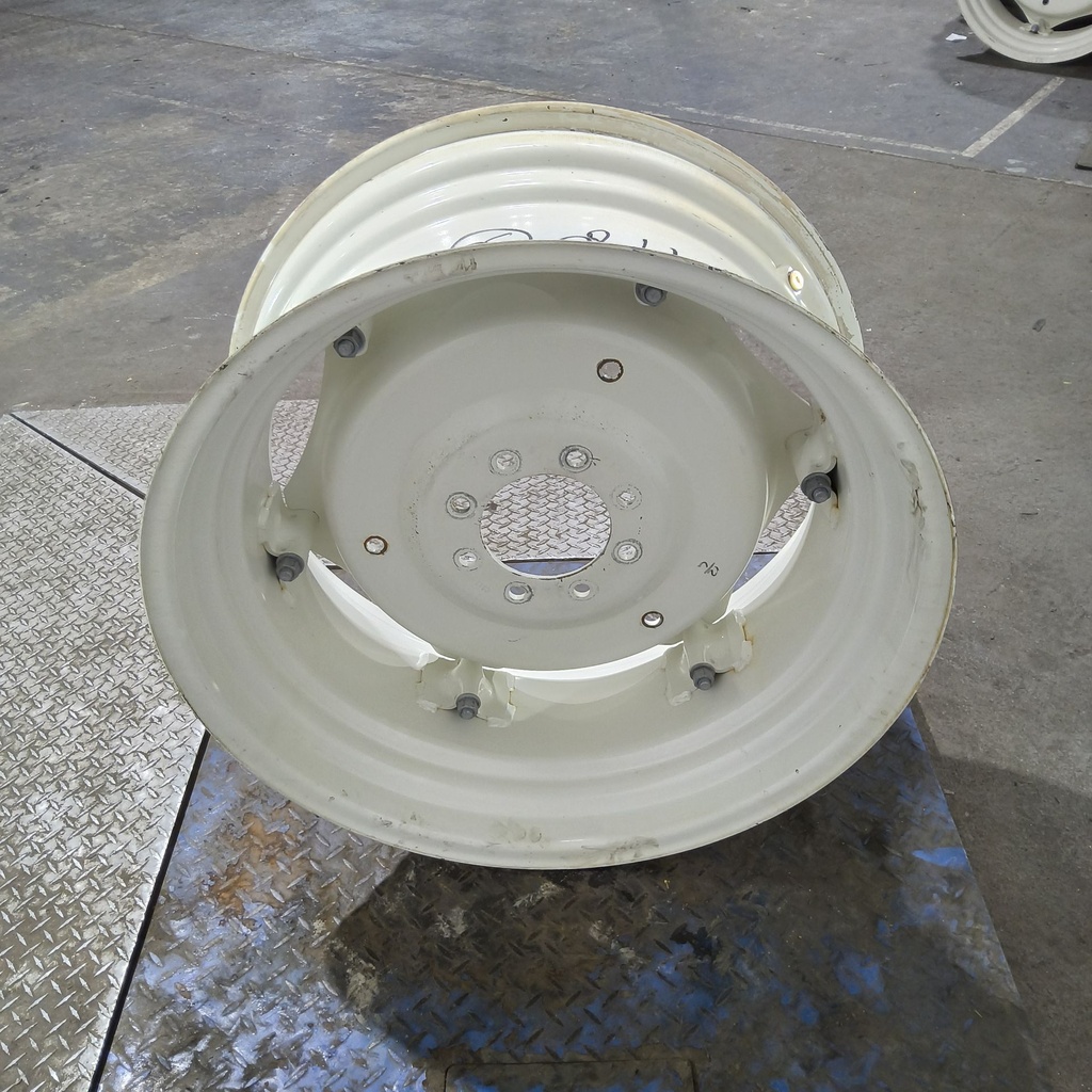 14"W x 30"D, Ford / New Holland White 6-Hole Rim with Clamp/Loop Style