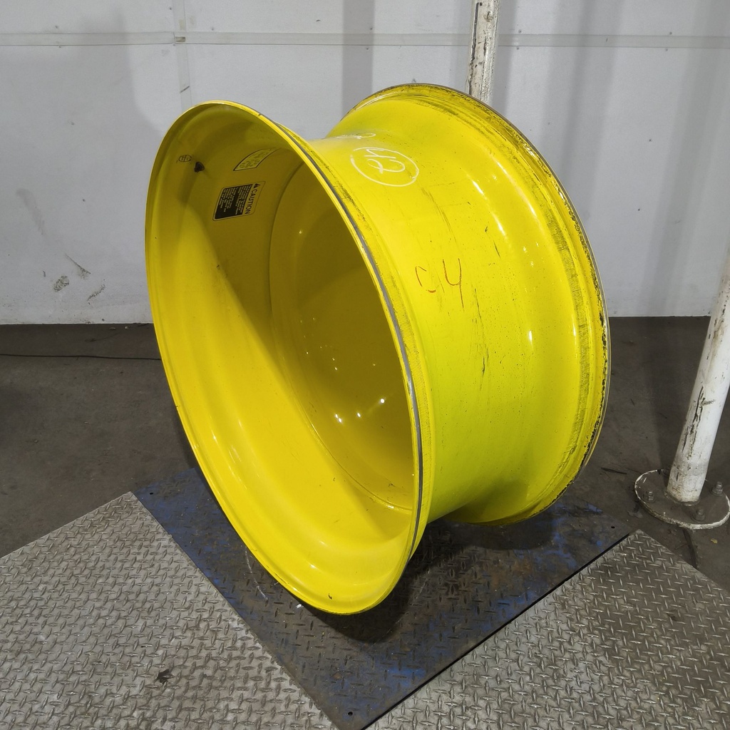 18"W x 42"D, John Deere Yellow 10-Hole Dolly Dual , -13.38" Offset