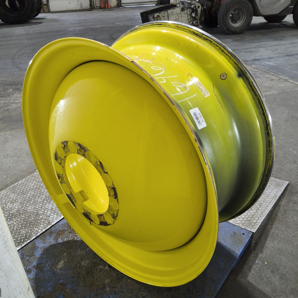 18"W x 42"D, John Deere Yellow 10-Hole Dolly Dual , -13.38" Offset