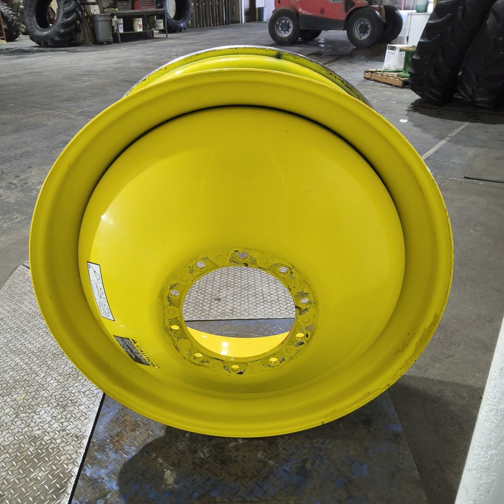 18"W x 42"D, John Deere Yellow 10-Hole Dolly Dual , -15.38" Offset