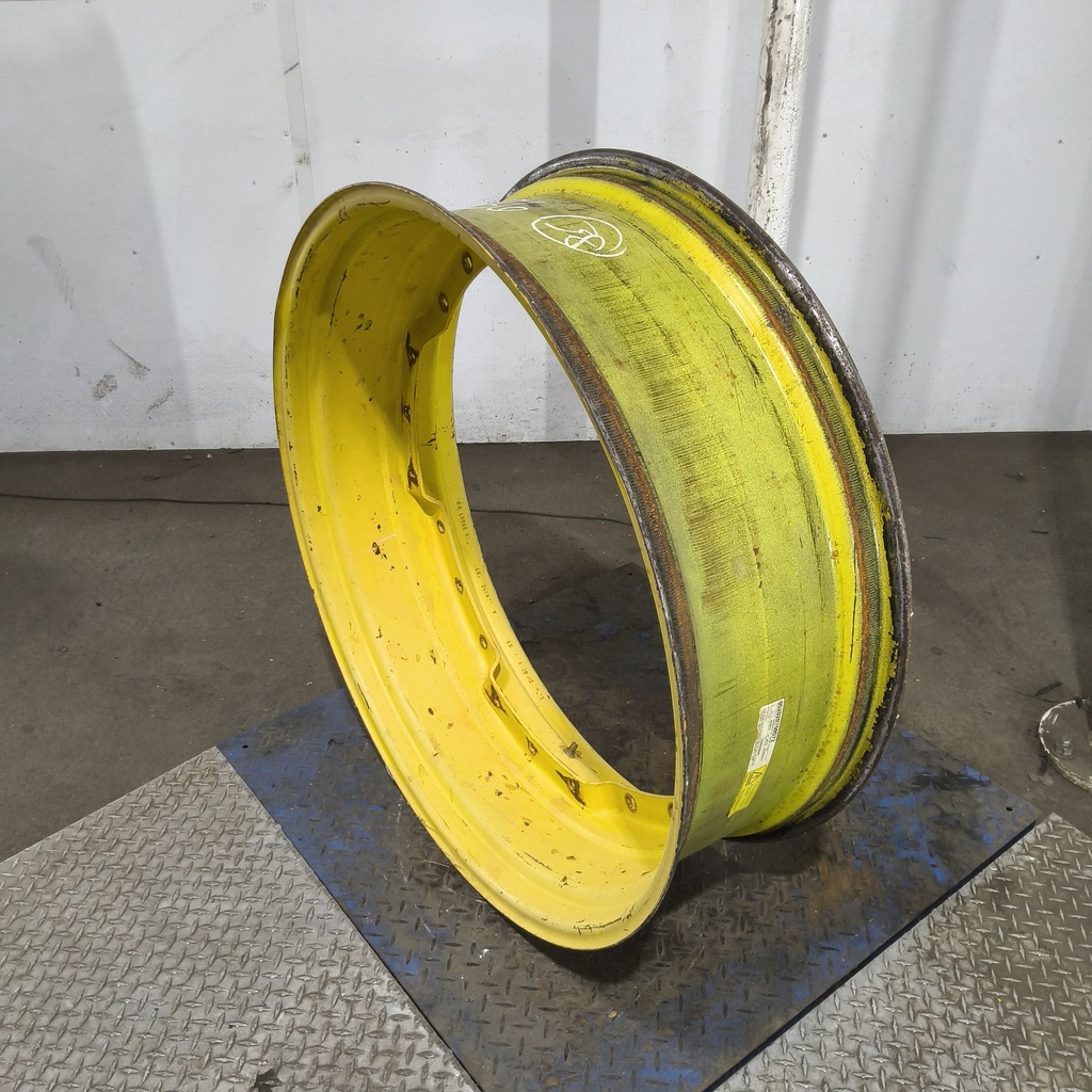 12"W x 38"D, John Deere Yellow 12-Hole Waffle Wheel (Groups of 3 bolts)