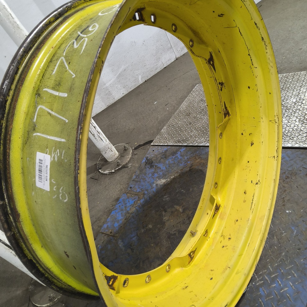 12"W x 38"D, John Deere Yellow 12-Hole Waffle Wheel (Groups of 3 bolts)