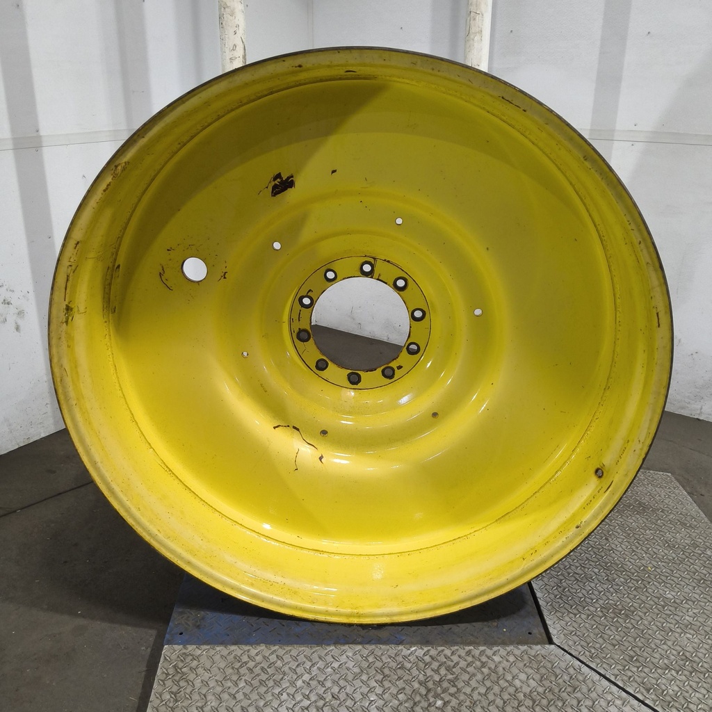 12"W x 54"D, John Deere Yellow 10-Hole Formed Plate , -9.25" Offset