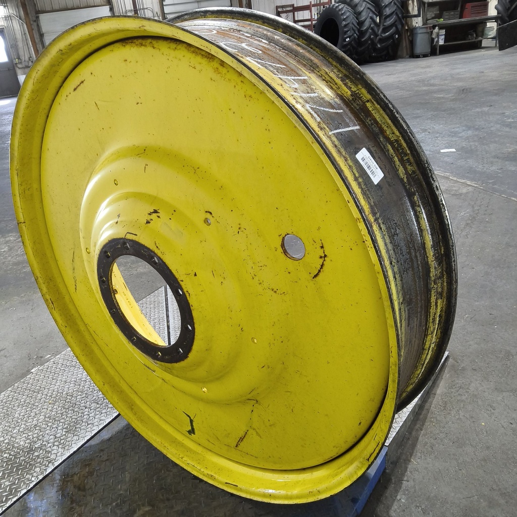 12"W x 54"D, John Deere Yellow 10-Hole Formed Plate , -9.25" Offset