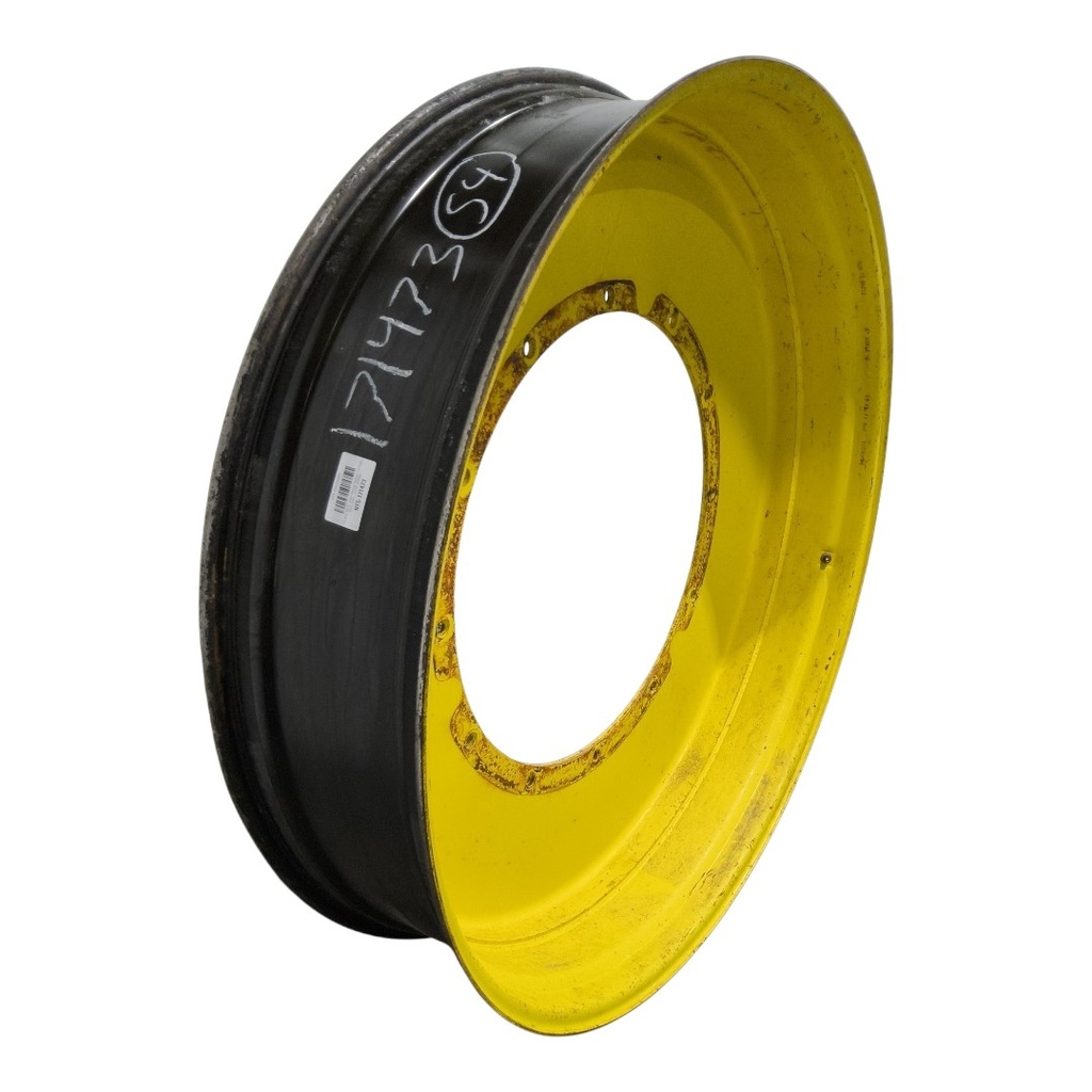 12"W x 54"D, John Deere Yellow 12-Hole Stub Disc , -3.38" Offset