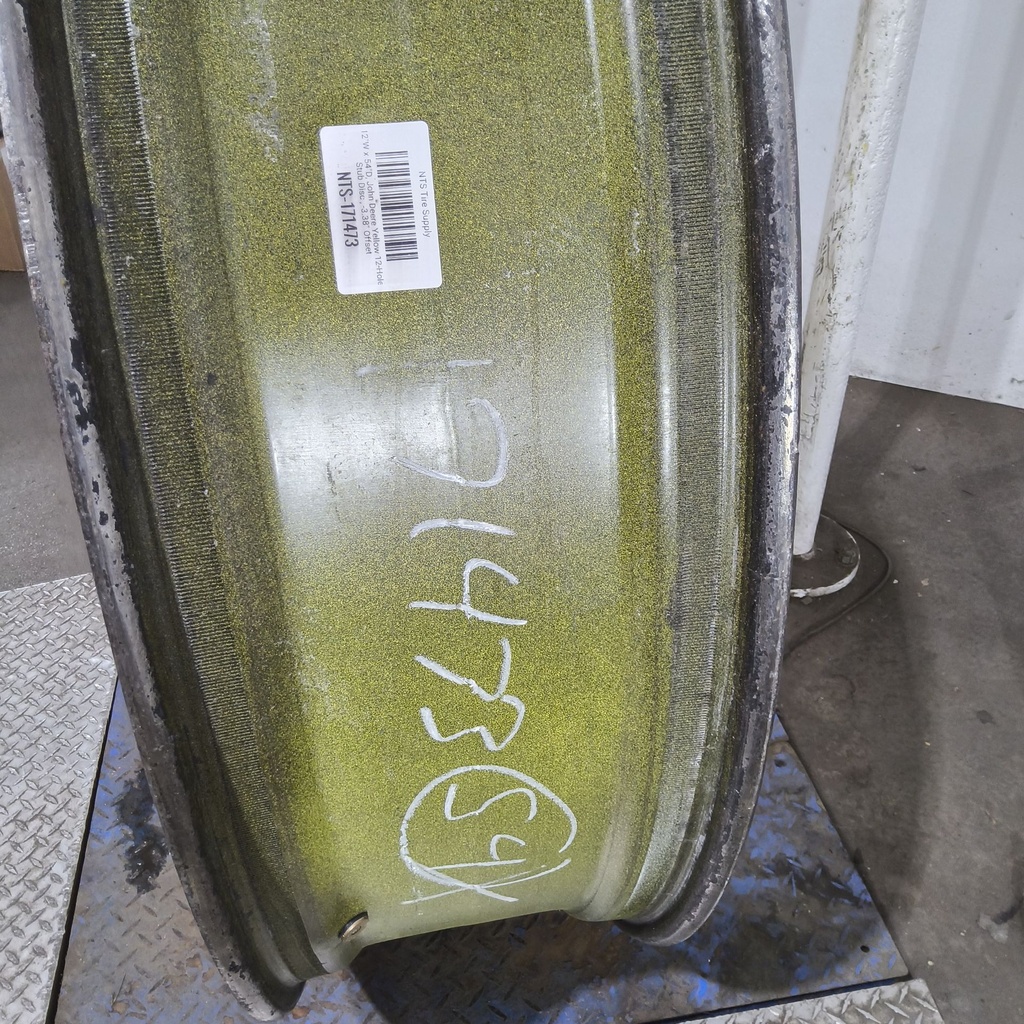12"W x 54"D, John Deere Yellow 12-Hole Stub Disc , -3.38" Offset