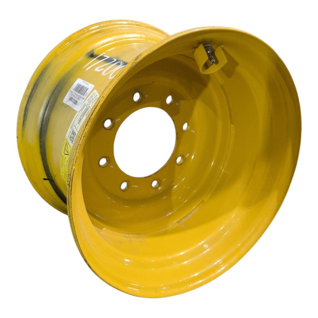 10.5"W x 17.5"D, Industrial Yellow 8-Hole Flat Plate , -0.25" Offset